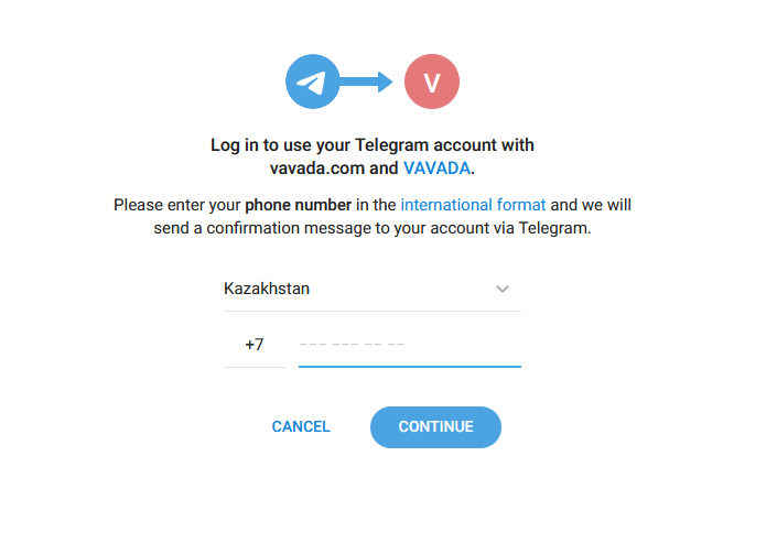 Telegram Register at Vavada